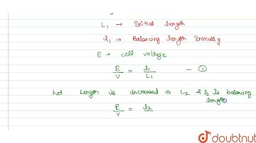 In potentiometer experiment, null point isobtained at a particular point for a cell on potentiom...