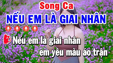 Karaoke Nếu Em Là Giai Nhân Song Ca Nhạc Sống | Hiếu Trình Organ