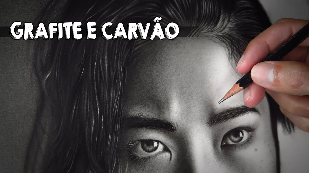 Desenhar dessa forma é incrível! - Carvão e grafite