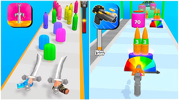 Sword Melter 3D Vs Layer Gun Run : ASMR GAMEPLAY ( Max Level , New Update )