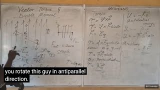 Effect of electric field on dipole | Vector torque and dipole moment