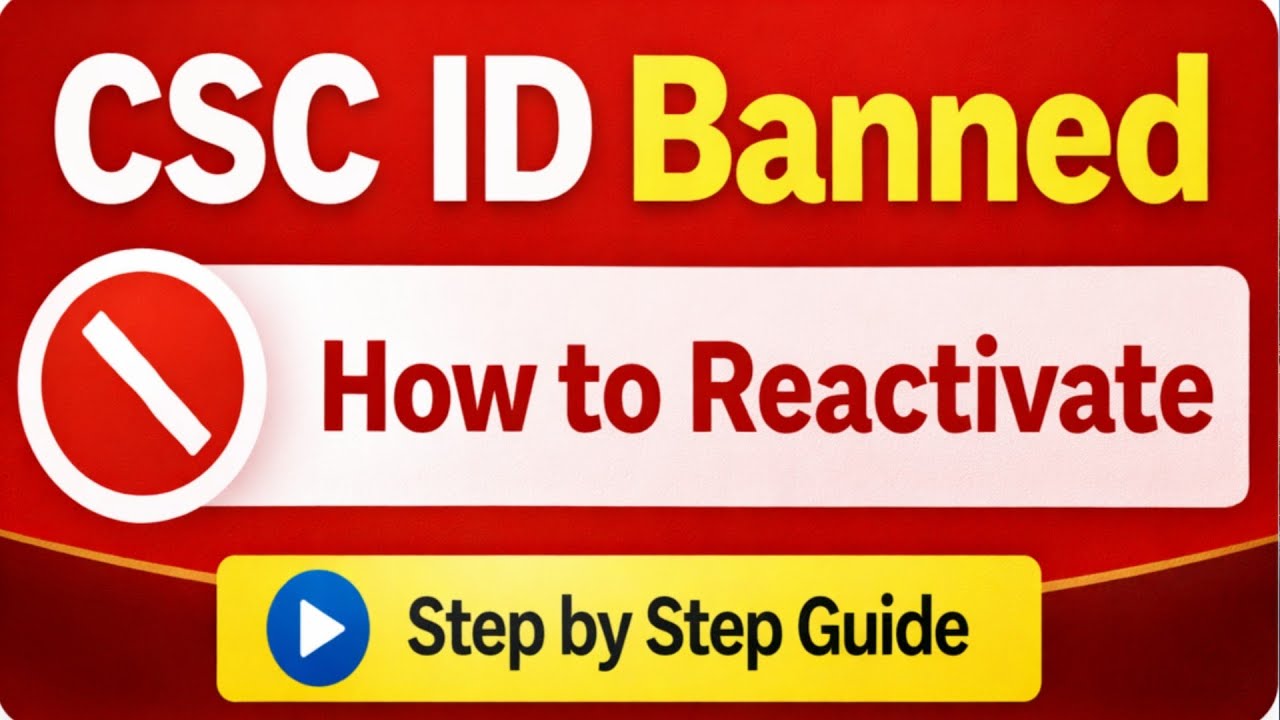 🚫 CSC User is Banned 😢 | CSC ID Not Login Problem | How to Unban CSC ID ...