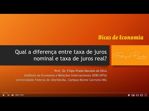 Vídeo: Diferença Entre Taxa De Juros Nominal E Real