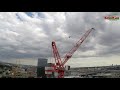 Tower Crane Timelapse Video on Construction Site