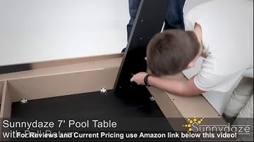 Sunnydaze 7-Foot Pool Table - Durable Billiard Game Set - Automatic Ball Return - Use in Adult