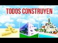 SUSCRIPTORES CONSTRUYEN *PIRÁMIDE ÉPICA en Minecraft* - NOOB VS PRO VS HACKER