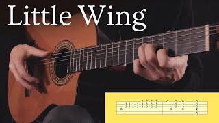 Little Wing (Jimi Hendrix) = Fingerstyle Cover   TAB