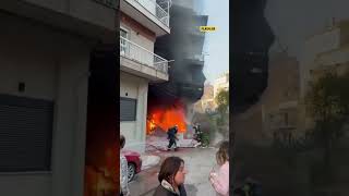 Φωτιά ξέσπασε το πρωί της Παρασκευής (9/10) σε ισόγειο χώρο πολυκατοικίας στη Θεσσαλονίκη | FLASH