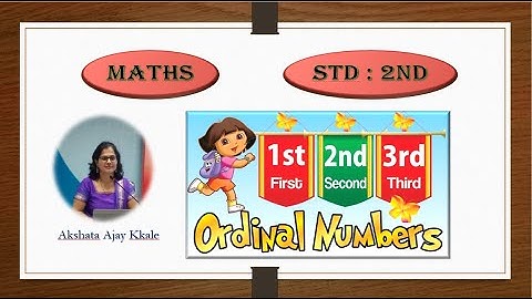 Cardinal Numbers ,  Ordinal Numbers  | Std : 2nd Maths