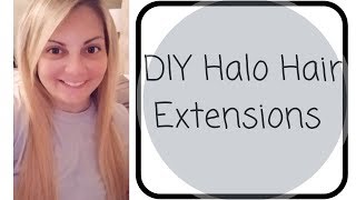 DIY HALO HAIR EXTENSIONS | EASY HAIR EXTENSIONS | COUNTRYBARBIE15