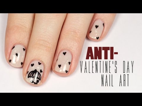 Anti-Valentine Day Nail Art Tutorial | PackAPunchPolish
