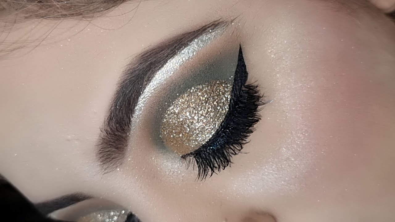 Green & Gold Real Eye Makeup Tutorial By Lashes Beauty Parlour