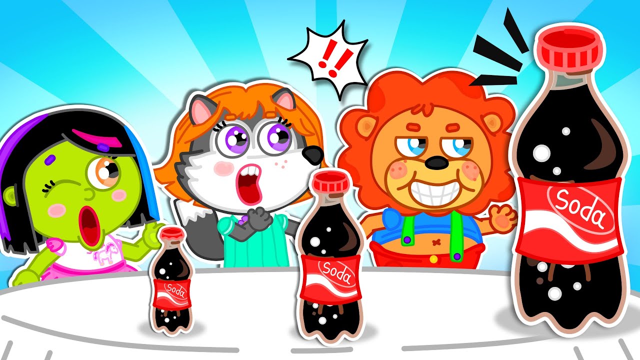 Pequeño Leon | Botellas de refresco | Dibujos animados | Video Para Niños