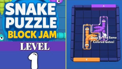 Snake Puzzle Block Jam Level 1 Walkthrough