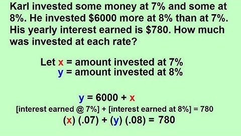 Algebra - Solving Word Problems with Two Variables (4 of 5)