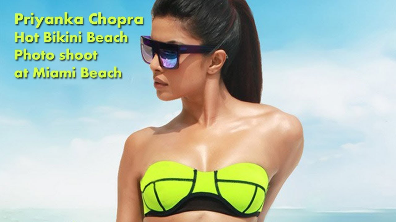 Priyanka Chopra Hot Bikini Beach Photo shoot at Miami Beach Priyanka Chopra Style...