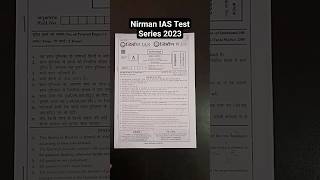 Nirman IAS Prelims Test 2023 || MPPSC Test Series mppscprelims2023 mppsctestseries viralvideo ✍️?