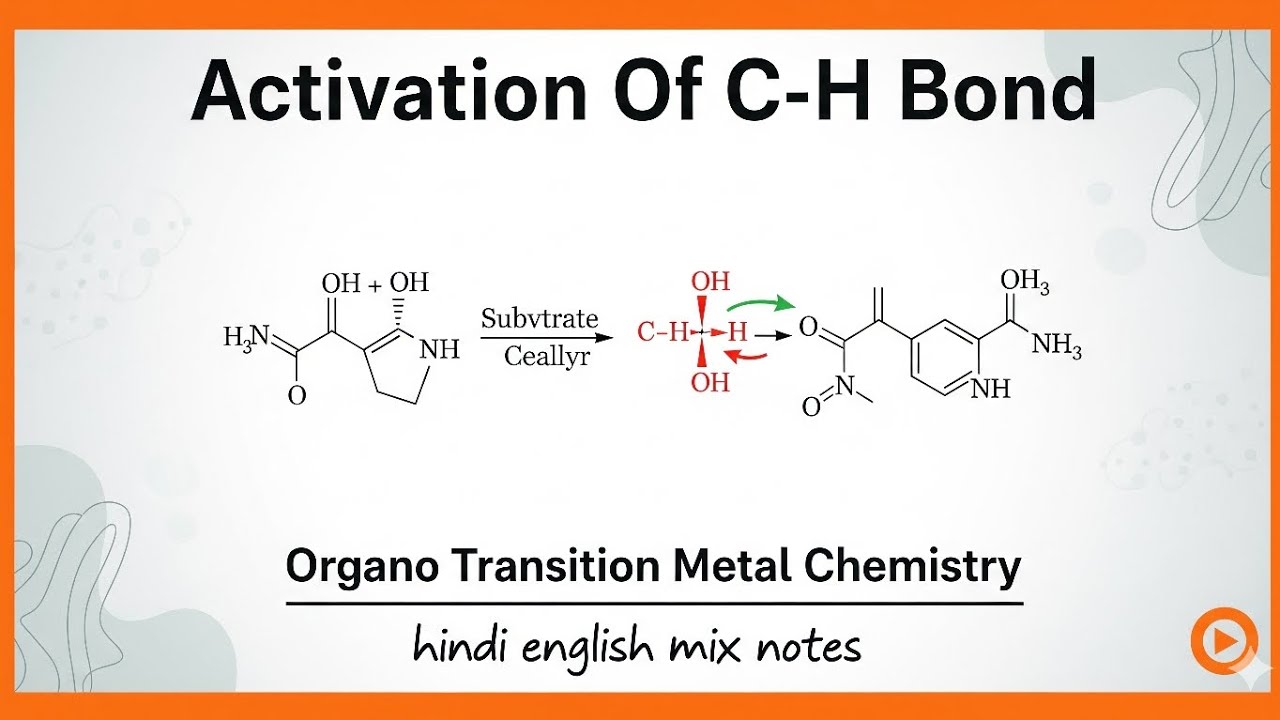 Activation Of C-H Bond Of Organo Transition Metal Chemistry in Hindi Notes