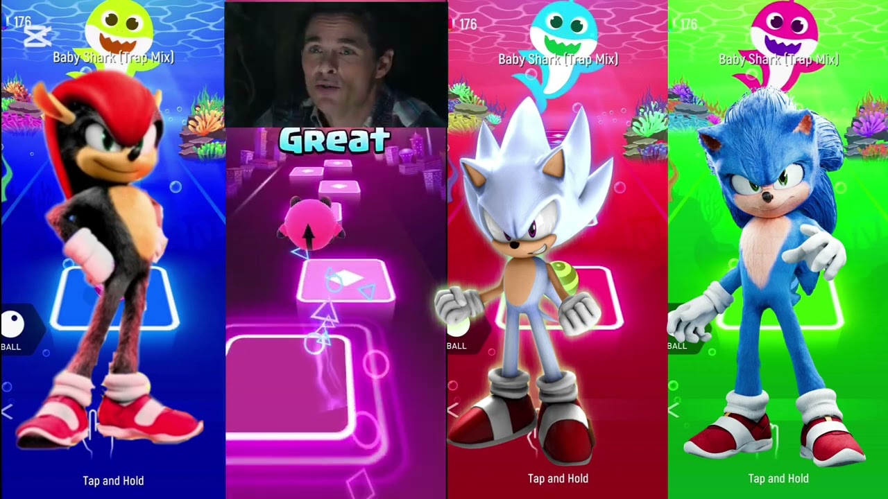 Sonic & Knuckles Play Baby Shark Trap Mix | Tiles Hop EDM Rush Gameplay