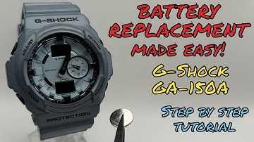 Replacing G Shock GA-150A Battery MADE EASY! Step By Step Tutorial (5255 Module)