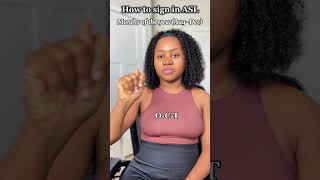 How to sign months of the year (August to December) in #asl