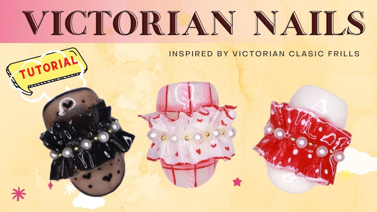 3DTutorial Frill Nail Art | Chiffon Nail Art | Victorian Nails | Wedding Nails | Nail Art Ideas 2021