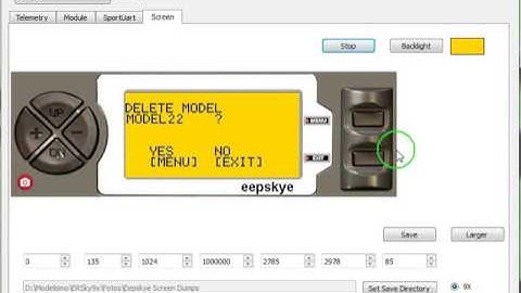 Ersky9x Video Manual_Model Select Menu