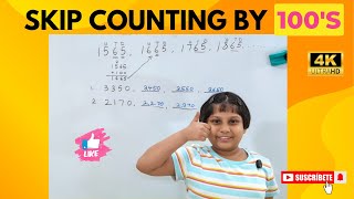 Learn Skip Counting by 100s | Counting by Hundreds | Rules | Examples |#skipcounting #shorts #maths