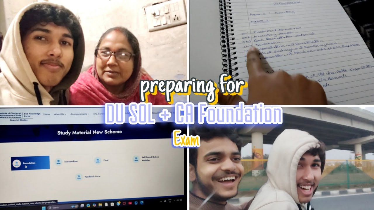 Started preparing for DU SOL + CA Foundation Exam || 07-01-2026 || Daily Vlog-7 