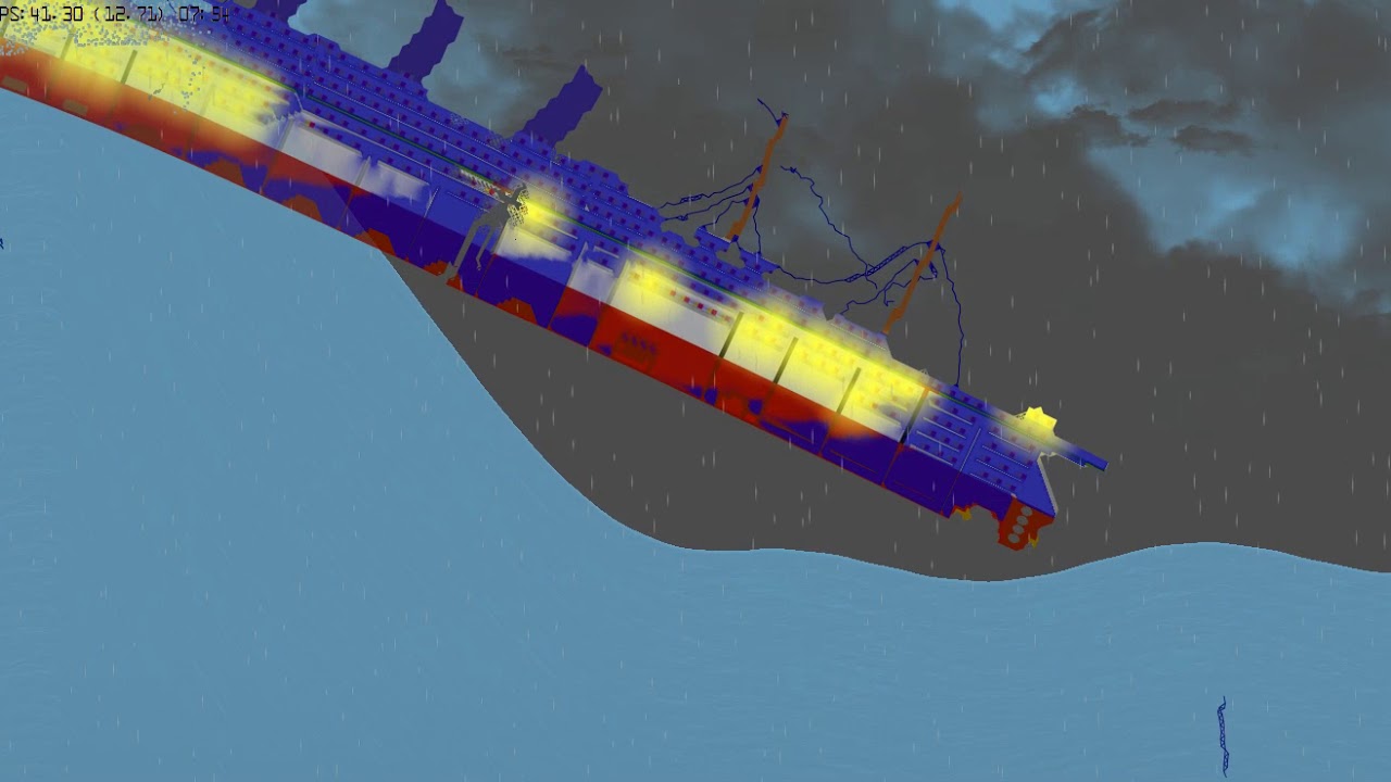 The collapse of the tsunami //Floating Sandbox//Крушение с цунами