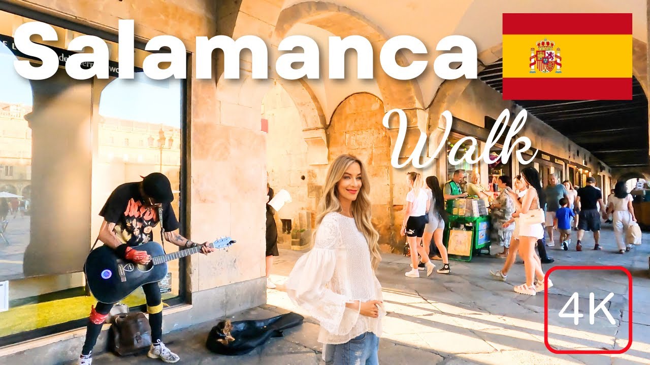 Salamanca Spain 4k Walking Tour in Summer Street Walk