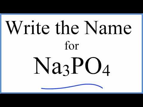 How to Write the Name for Na3PO4