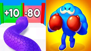 Snake Run Race vs Punchy Race - Max Levels Unlocked Speedrun Gameplay