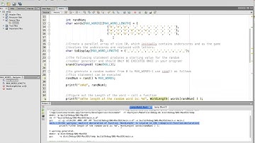 Week 4 Lab 2 Hangman in C - Tips