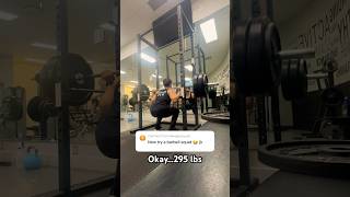 Calisthenics Main tries barbell squat 295 lbs #calisthenics #squat #challenge
