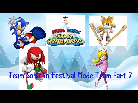 Mario & Sonic at the Olympic Winter Games Team Festival (Team Sonic) Part 2