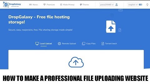 How To Make Professional File Uploading Website || Like Dropgalaxy
