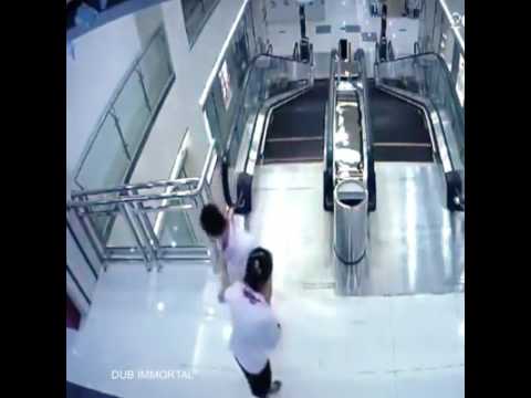 Stair lift fail and Death One woman in half minute