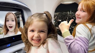 CRAZY TRAVEL DAY with our FAMiLY!! our First Time visiting NYC with Adley Navey &amp; Niko, fun vacation