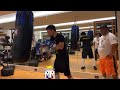 Manny Pacquiao first day training with Buboy Fernandez for Errol Spence Jr fight