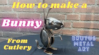 How to make a metal art Bunny using cutlery
