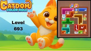 Catdom color hole level 693 solution and walkthrough for gameplay 