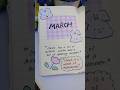 March special journal🌷#art #journal #artandcraft #diy #easy #youtubeshorts