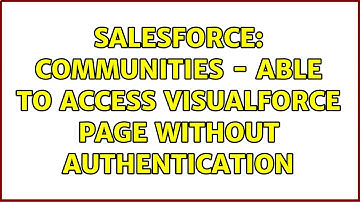 Salesforce: Communities - Able to access Visualforce page without authentication