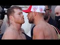 INTENSE STARE DOWN!! CANELO vs BILLY JOE SAUNDERS WEIGH IN AND FACE OFF
