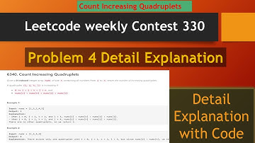 Count Increasing Quadruplets | Leetcode Weekly Contest 330 | Problem 4 | Dynamic Programming | C++