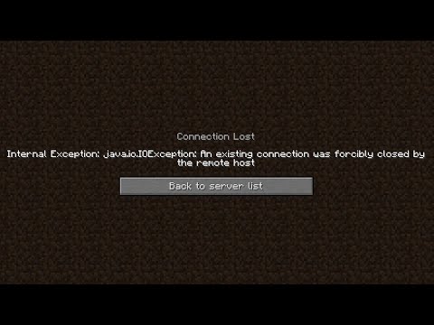 Fix Minecraft Connection Lost - Internal Exception : java.net SocketException - (Updated Fix)