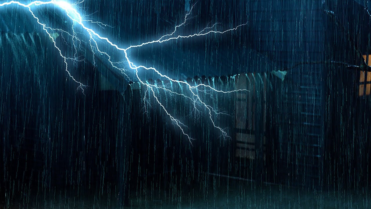 Eliminate Stress to Sleep Instantly with Driving Rain & Thunder on Corrugated Roof