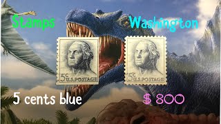 George Washington stamps rare 5 cents blue 1962 josershina in world