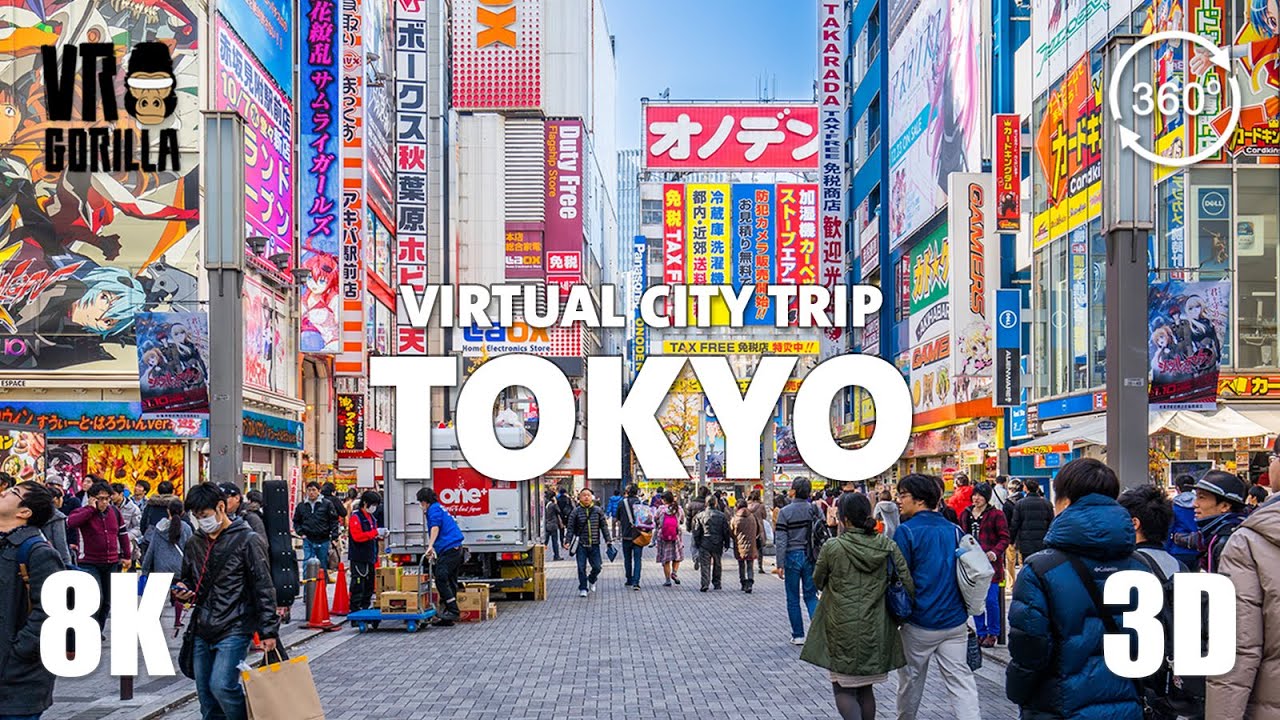 Tokyo, Japan Guided Tour in 360 VR (teaser) - Virtual City Trip -  8K 360 3D